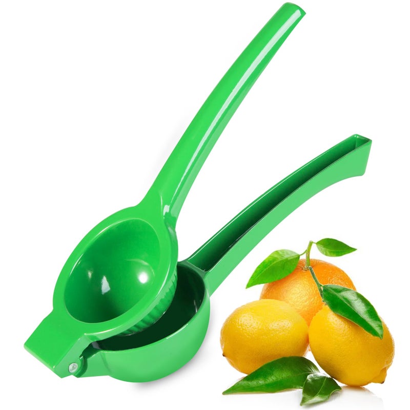TEZZ Lemon Squeezer, Premium Large Handhelp Lime Juicer for Lemon, Metal Hand Press Citrus Juicer, Lime Squeezer Bar Tool, Manual Citrus Press, Green - Image 1